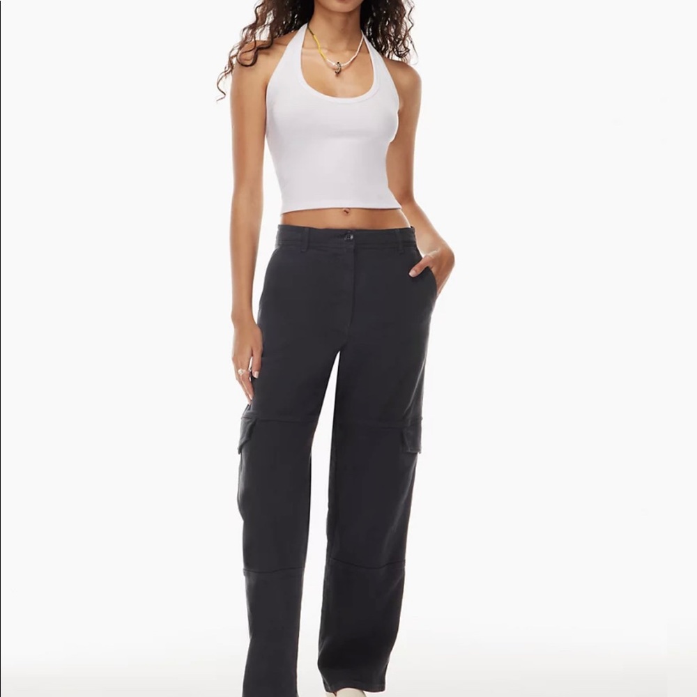Aritzia Black Straight Leg Cargo Pants